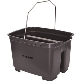 Alpine Industries 19.5 Qt. Gray Divided Organizer Plastic Cleaning Caddy