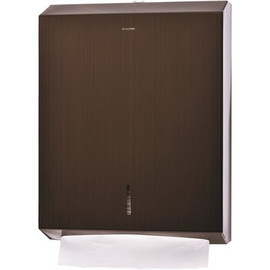 Alpine Industries Bronze Brushed Stainless Steel C-Fold/Multi-Fold Paper Towel Dispenser