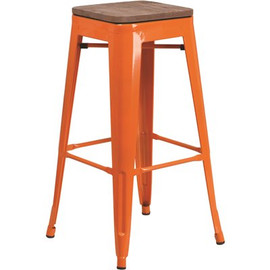 Flash Furniture 30 in. Orange Bar Stool Flash Furniture 30 in. Orange Bar Stool