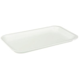 Pactiv 17S 8.3 in. x 4.8 in. x .60 in. Foam White Tray (1000 per Case)