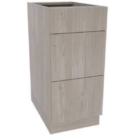 Cambridge Grey Nordic Ready to Assemble Slab Style 15 in Base Kitchen Cabinet, 3 Drawer (15 in W x 24 in D x 34.50 in H) Cambridge Grey Nordic Ready to Assemble Slab Style 15 in Base Kitchen Cabinet, 3 Drawer (15 in W x 24 in D x 34.50 in H)