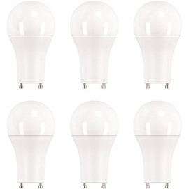 EcoSmart 100-Watt Equivalent A19 Dimmable GU24 Base Cool White LED Light Bulb (6-Pack)