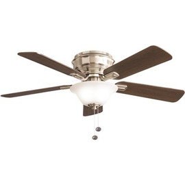 Hampton Bay Hawkins 44 in. LED Brushed Nickel Ceiling Fan with Light Kit