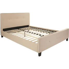 Flash Furniture Beige Queen Platform Bed