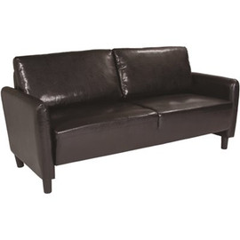 Flash Furniture Black Leather Standard Sofa