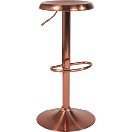 Carnegy Avenue 31 in. Adjustable Height Rose Gold Bar Stool