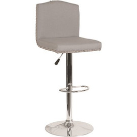 Carnegy Avenue 32.5 in. Light Gray Fabric Bar Stool Carnegy Avenue 32.5 in. Light Gray Fabric Bar Stool