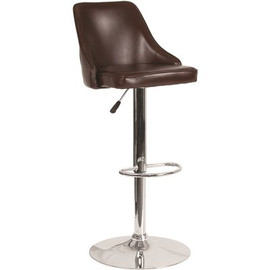 Carnegy Avenue 44.25 in. Brown Leather Bar Stool