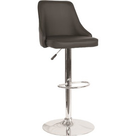 Carnegy Avenue Adjustable Height Black Leather Bar Stool
