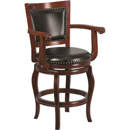 Carnegy Avenue 24 in. Counter Height Cherry Bar Stool Carnegy Avenue 24 in. Counter Height Cherry Bar Stool