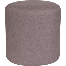 Flash Furniture Light Gray Fabric Ottoman