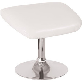 Carnegy Avenue White Leather Ottoman