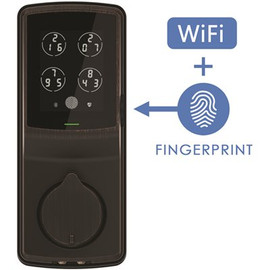 Lockly Secure PRO Venetian Bronze Alarmed Lock Deadbolt with 3D Fingerprint and WiFi (Works with Alexa and Google Home)