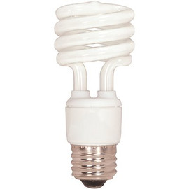 Satco 60-Watt Equivalent T2 Medium Base Mini-Spiral CFL Light Bulb in Cool White (12-Pack)
