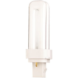 Satco 60-Watt Equivalent T4 GX23-2 Base Dual Tube CFL Light Bulb, Neutral White