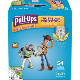 HUGGIES Pull-Ups Learning Designs Potty Training Pants for Boys, 2T-3T (18 - 34 lbs.), (54-Count) (Packaging May Vary) HUGGIES Pull-Ups Learning Designs Potty Training Pants for Boys, 2T-3T (18 - 34 lbs.), (54-Count) (Packaging May Vary)