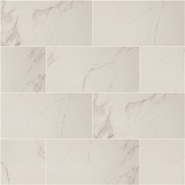MSI Carrara White 12 in. x 24 in. Matte Porcelain Stone Look Floor and Wall Tile (16 sq. ft./Case)