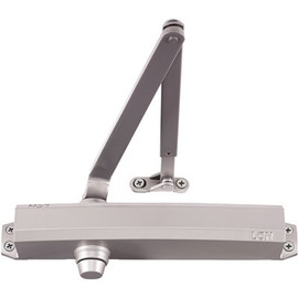 LCN Sized 1-4 Aluminum/689 Finish Regular Arm Surface Door Closer with 62PA Shoe (25-Year Warranty)