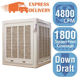 Hessaire 4,800 CFM Down-Draft Aspen Roof/Side Evaporative Cooler (Swamp Cooler) for 1,800 sq. ft. (Motor not Included)