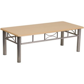 Flash Furniture 46 in. Natural/Gray Large Rectangle Wood Coffee Table