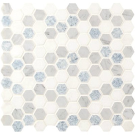 MSI Azula Hexagon 11.61 in. x 11.81 in. Polished Marble Look Wall Tile (9.6 sq. ft./Case)