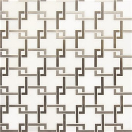 MSI Geometric Blanco Lynx 10.4 in. x 10.47 in. Mixed Marble Metal Look Wall Tile (7.6 sq. ft./Case)