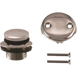 Westbrass 1-1/2 in. NPSM Tip Toe Tub Trim Set with 2-Hole Overflow Faceplate, Polished Chrome Westbrass 1-1/2 in. NPSM Tip Toe Tub Trim Set with 2-Hole Overflow Faceplate, Polished Chrome
