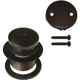 Westbrass 1-1/2 in. NPSM Tip Toe Tub Trim Set with 2-Hole Overflow Faceplate in Oil Rubbed Bronze