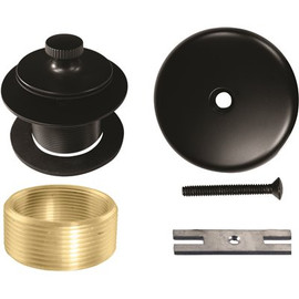 Westbrass 3-1/8 in. NPSM Twist and Close Universal Tub Trim with 1-Hole Faceplate in Matte Black