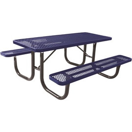 Everest 6 ft. Ultra Blue Heavy-Duty Picnic Table