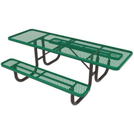 Everest 8 ft. Green Double-Sided ADA Heavy-Duty Picnic Table