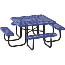 Everest 46 in. Blue Square Picnic Table