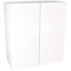 Cambridge Quick Assemble Modern Style with Soft Close, 27 in White Gloss Wall Kitchen Cabinet (27 in W x 12 D x 36 in H)