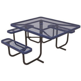 Everest 46 in. Ultra Blue ADA Square Picnic Table