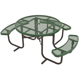 Everest 46 in. Green ADA Round Picnic Table