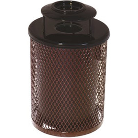 Everest 32 Gal. Brown Trash Receptacle with Ash Urn