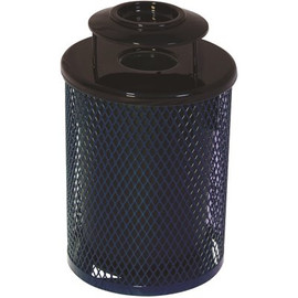 Everest 32 Gal. Ultra-Blue Trash Receptacle with Ash Urn