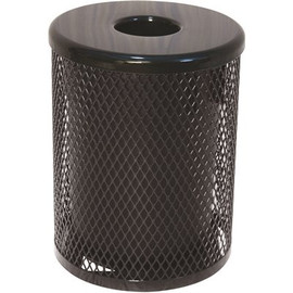 Everest 55 Gal. Black Trash Receptacle with Flat Top