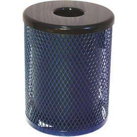 Everest 55 Gal. Blue Trash Receptacle with Flat Top