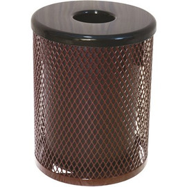 Everest 55 Gal. Brown Trash Receptacle with Flat Top