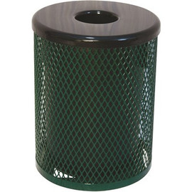 Everest 55 Gal. Green Trash Receptacle with Flat Top