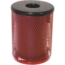 Everest 55 Gal. Red Trash Receptacle with Flat Top