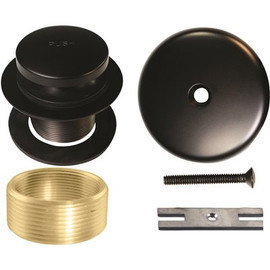Universal 1-3/8 in. Tip-Toe Bathtub Trim with One-Hole Overflow Faceplate & 1-1/2 in. Adapter Bushing, Oil Rubbed Bronze
