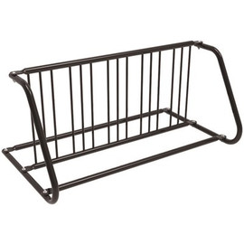 10-Bike Black Double-Sided Grid Rack