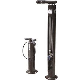 Black Bike Repair Stand with Heavy-Duty Air Pump