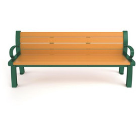 Heritage 5 ft. Cedar Planks with Green Frame Recycled Plastic Bench