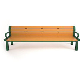 Heritage 8 ft. Cedar Planks with Green Frame Recycled Plastic Bench