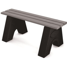 Sport 4 ft. Gray Recycled Plastic Bench