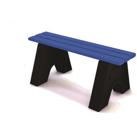 Sport 4 ft. Blue Recycled Plastic Bench