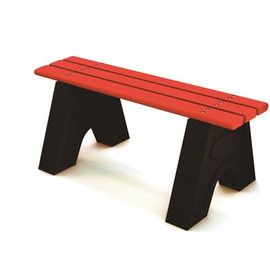 Sport 4 ft. Red Recycled Plastic Bench